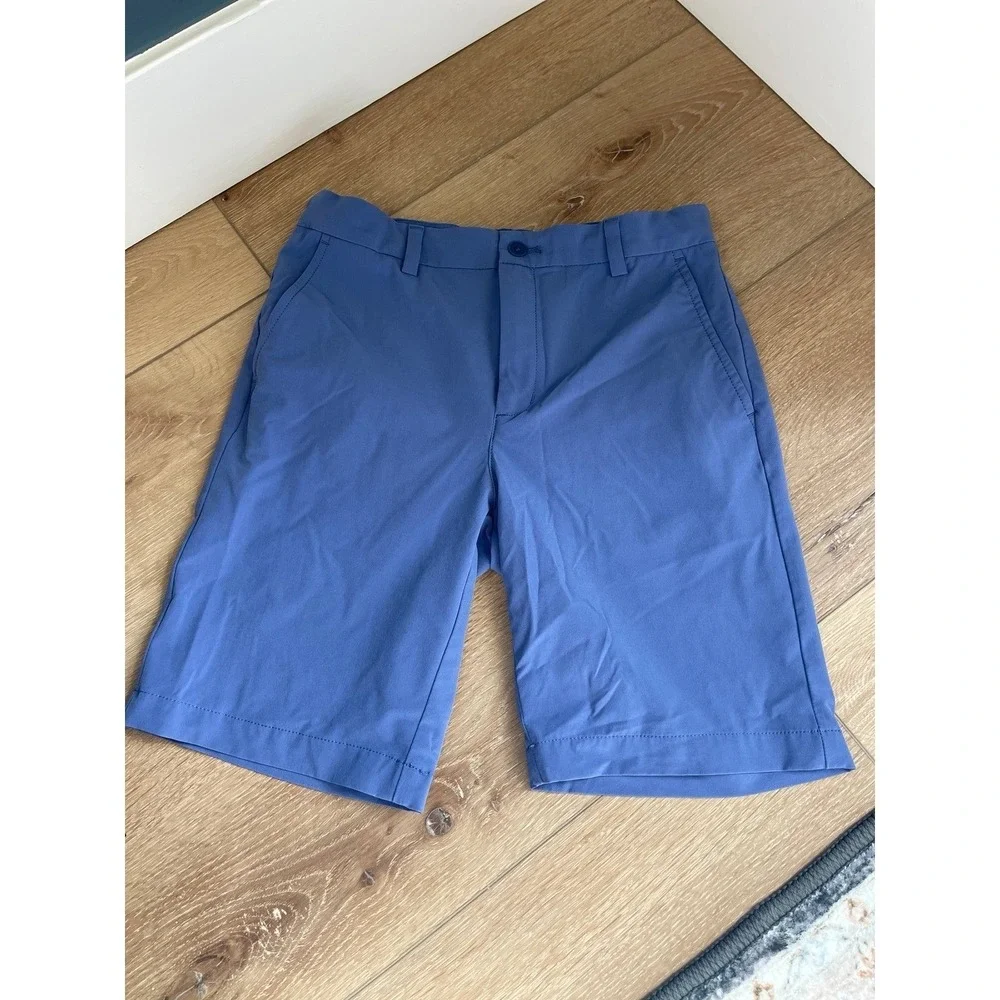 Vineyard Vines Boys On-The-Go Performance Shorts Blue Chino Shorts Size 12 - Picture 1 of 3